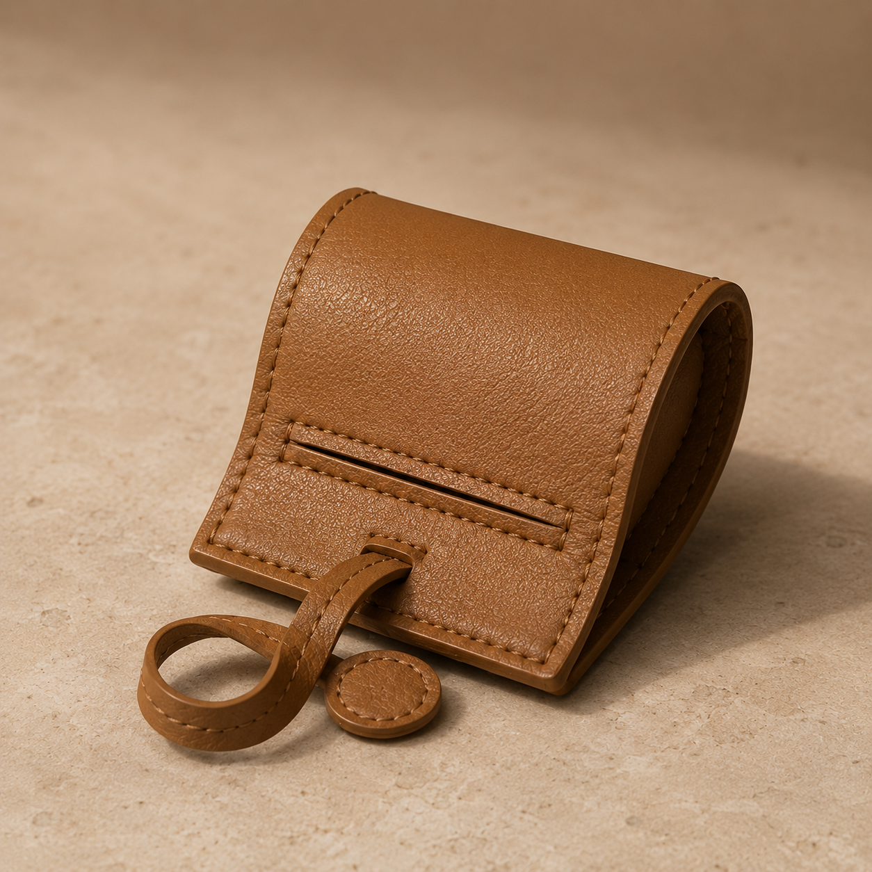 VEGAN LEATHER POOP DISPENSER BAG