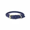 SOFT BRAIDED VEGAN LEATHER DOG LEAD & COLLAR SET