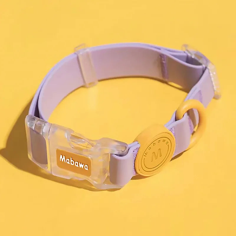 Candy-Colored Waterproof Adjustable PVC Dog Collar and leash