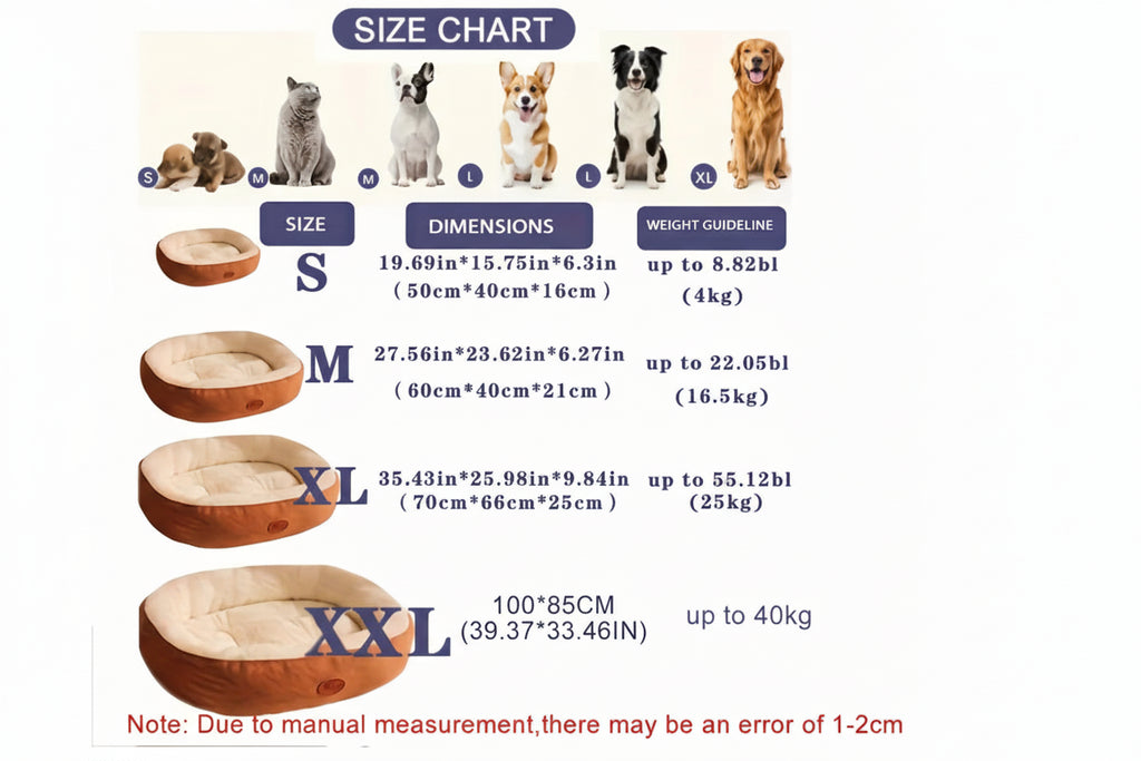 Plush round Pet Bed for Dogs and Cats