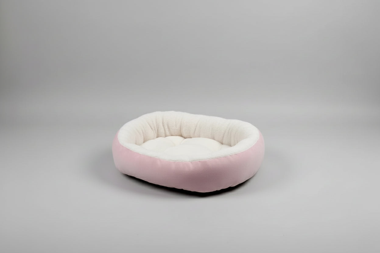 Plush round Pet Bed for Dogs and Cats
