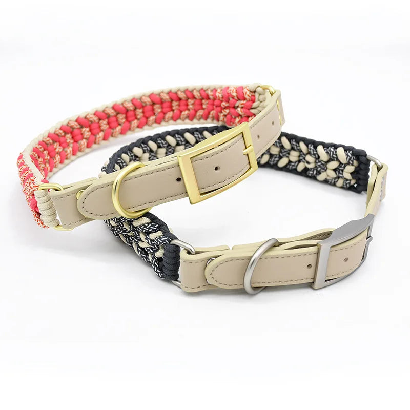Handwoven Dog Collar and Leash