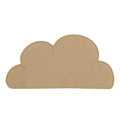 Minimal cloud-shaped feeding mat in a soft neutral tone photographed on a clean white background.