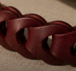 THE SIENA CHAIN LEATHER COLLAR