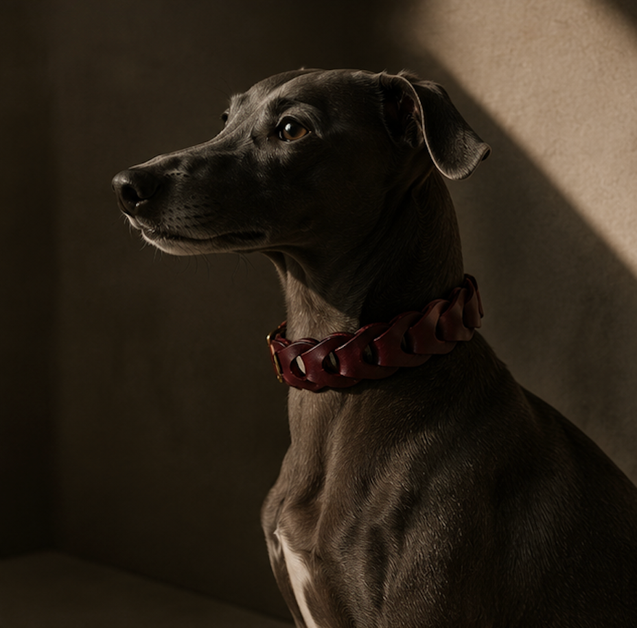 THE SIENA CHAIN LEATHER COLLAR
