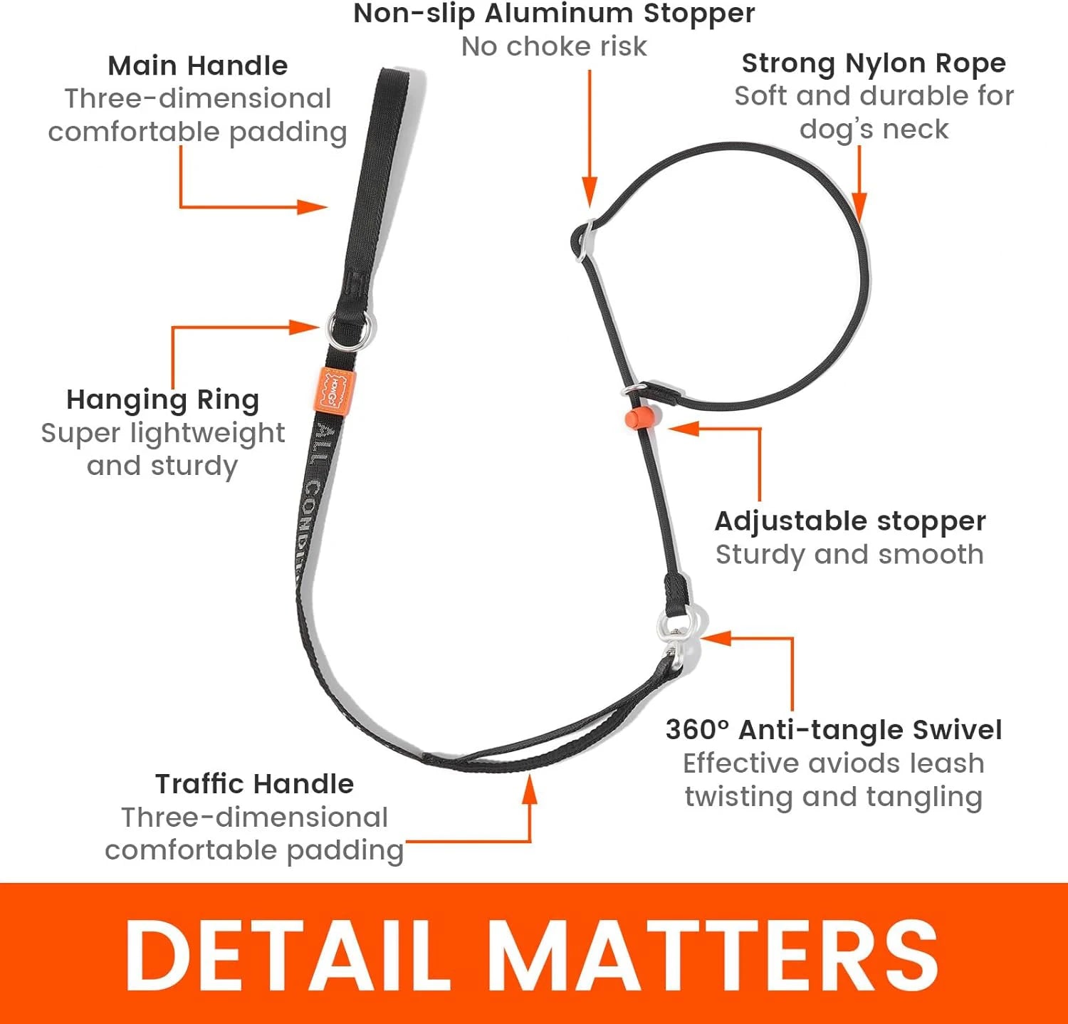 Heavy Duty Slip Leash and Collar