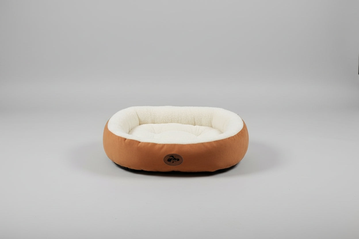 Plush round Pet Bed for Dogs and Cats